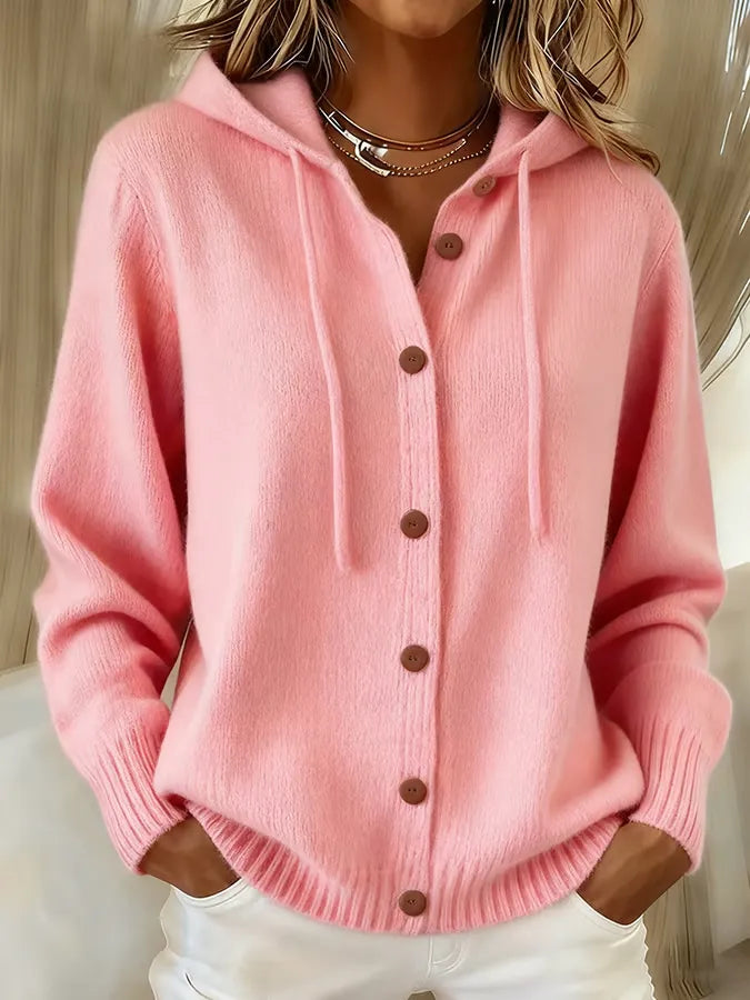 Cara | Cozy Button Cardigan Hoodie