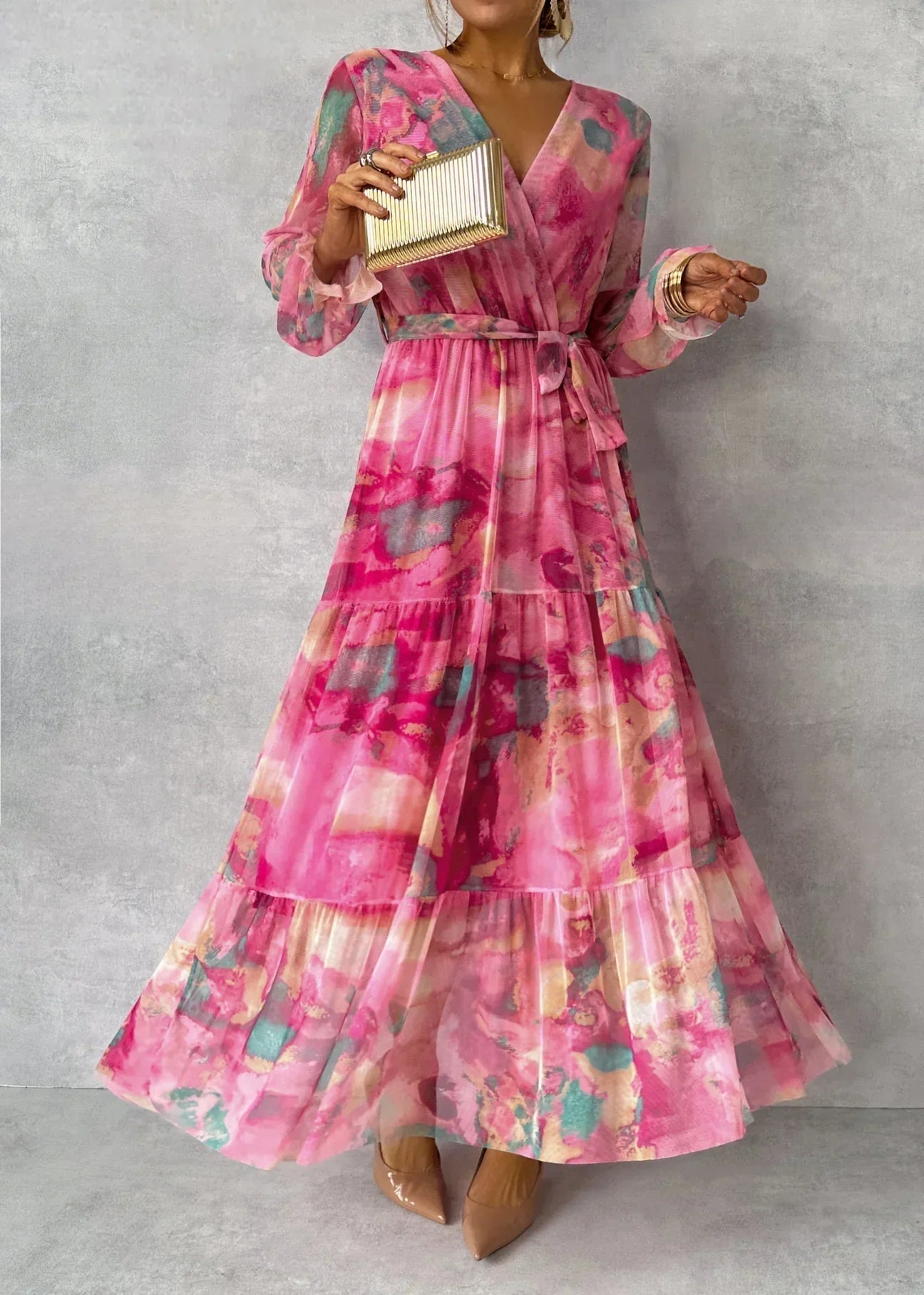 Hayes & Tate™  | Wrap Dress with Floral Print