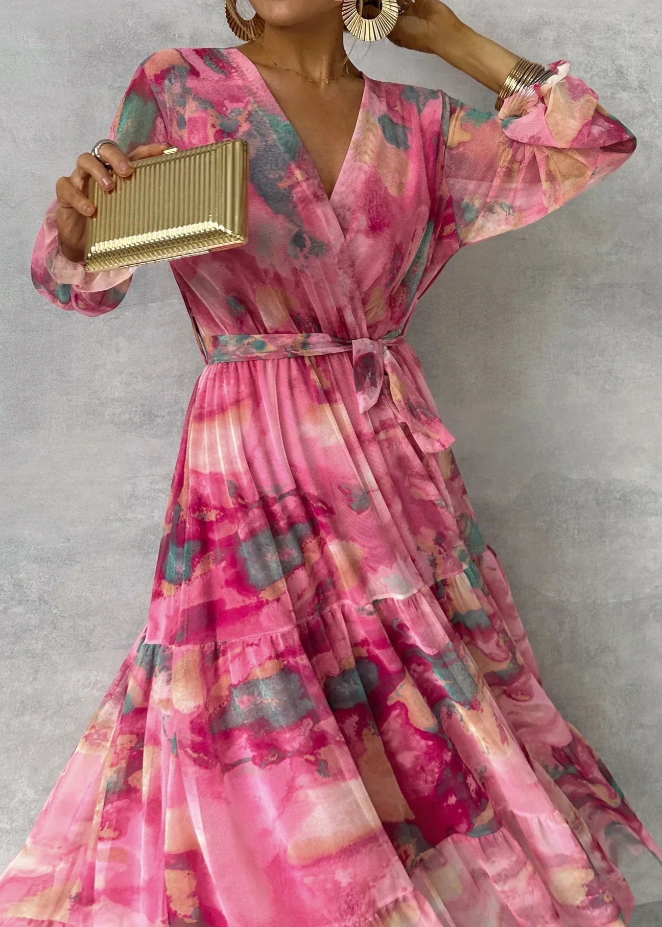 Hayes & Tate™  | Wrap Dress with Floral Print