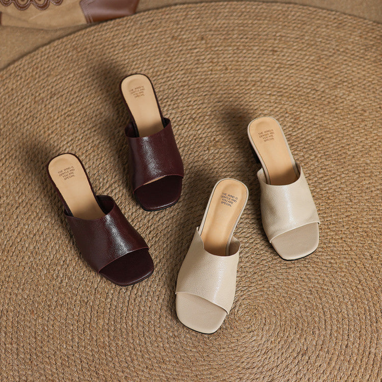 Avena Genuine Leather Mules