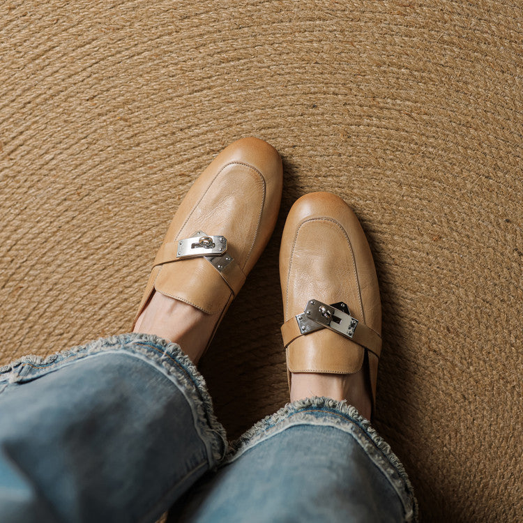 Carla Genuine Leather Mules
