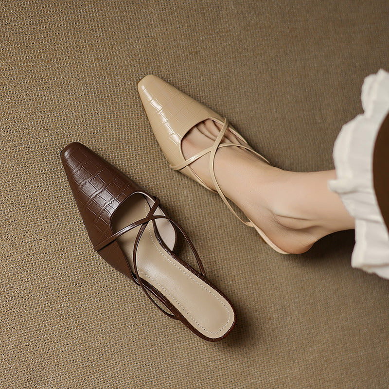 Mire Genuine Leather Mules