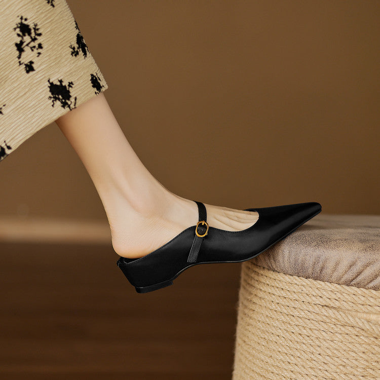 Neok Genuine Leather Mules