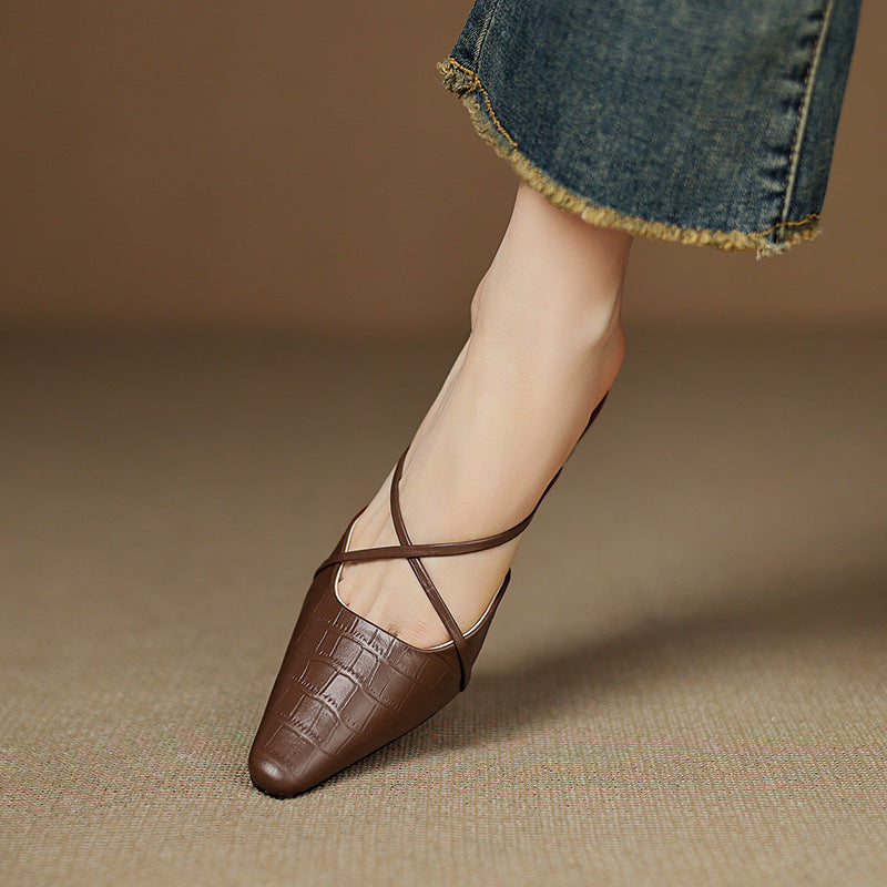 Mire Genuine Leather Mules