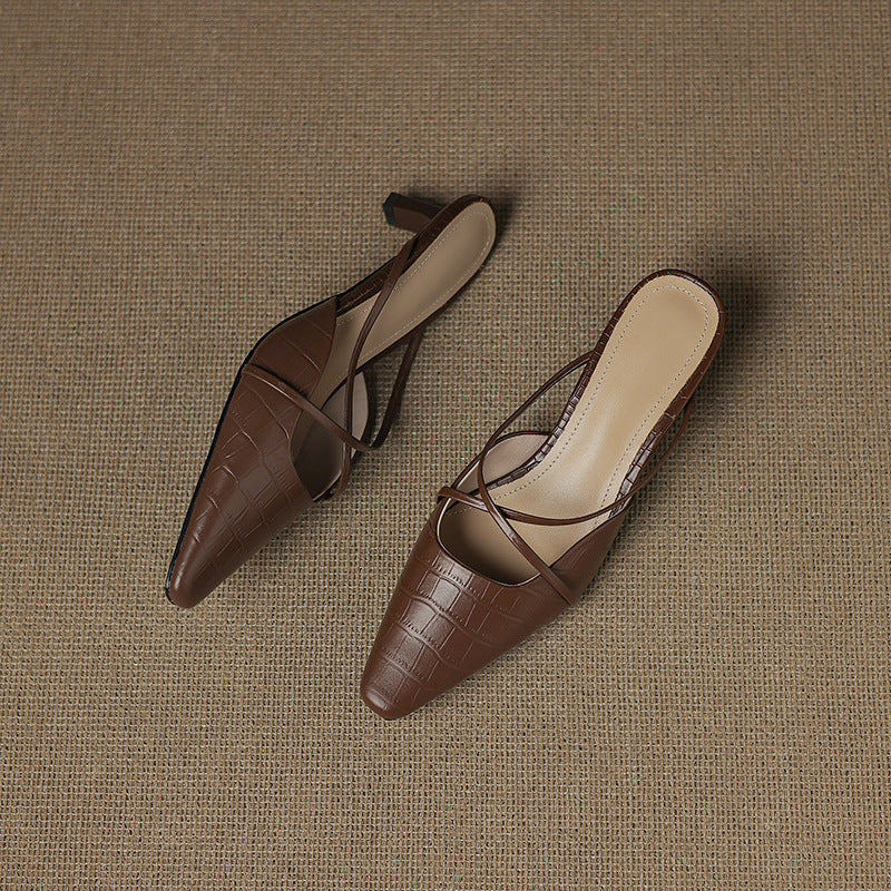 Mire Genuine Leather Mules