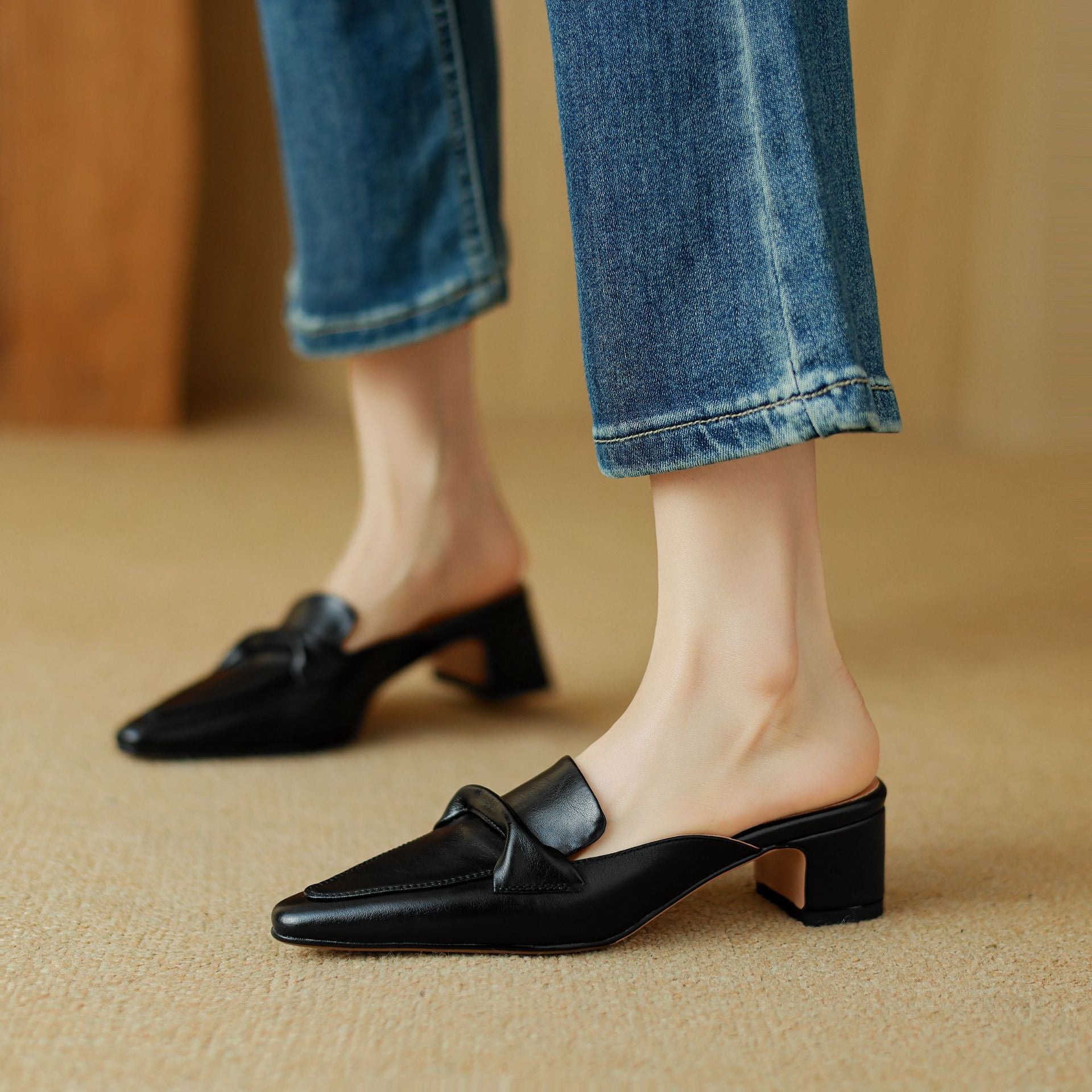 Erlen Genuine Leather Mules