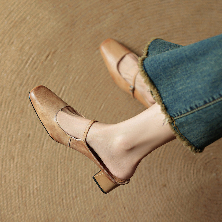 Esmer Genuine Leather Mules