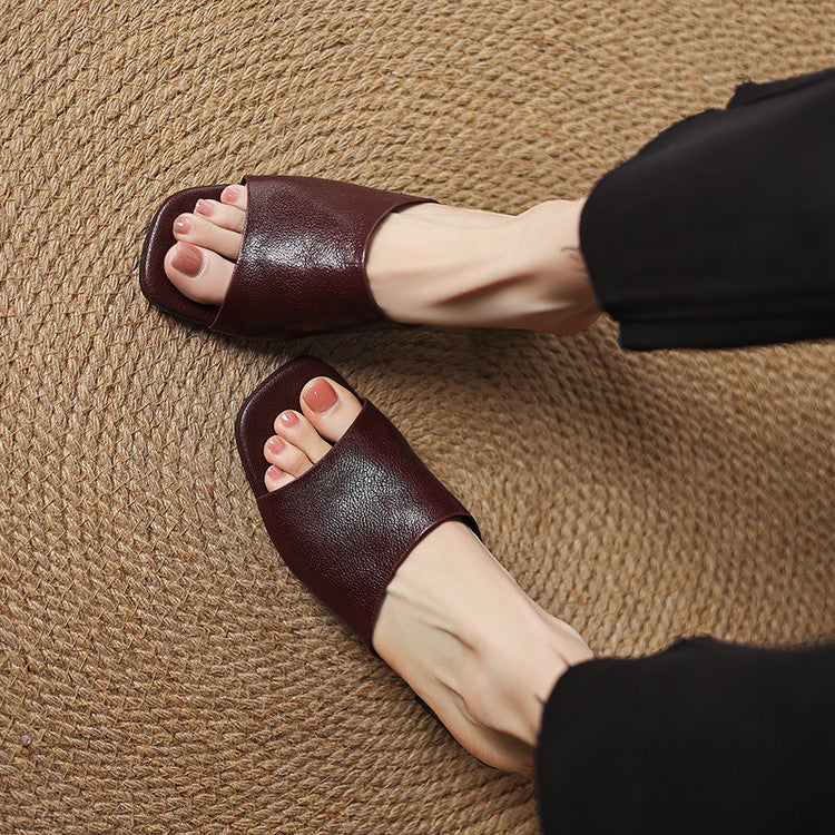 Avena Genuine Leather Mules