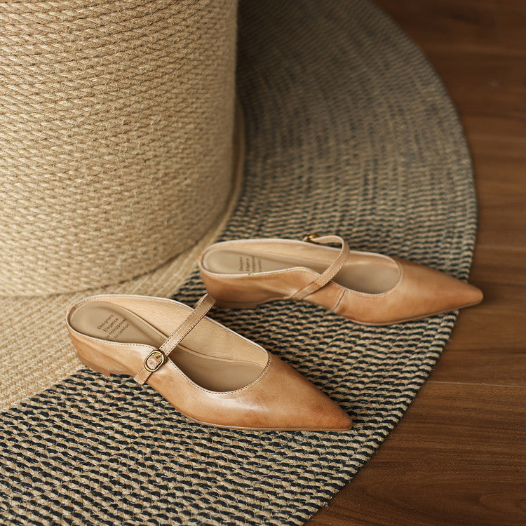 Neok Genuine Leather Mules