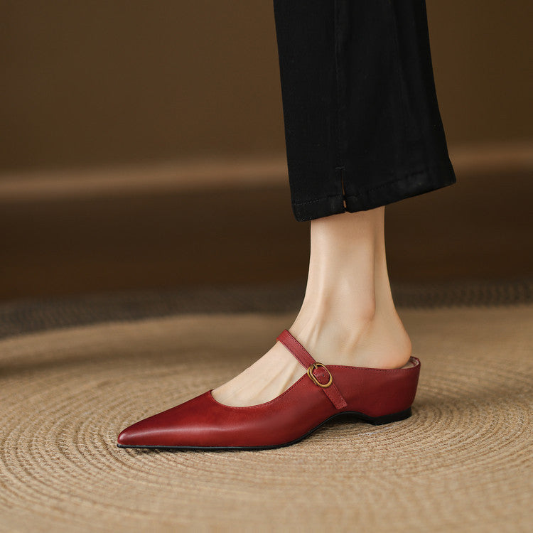 Neok Genuine Leather Mules