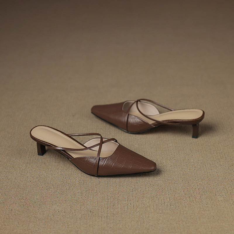 Mire Genuine Leather Mules
