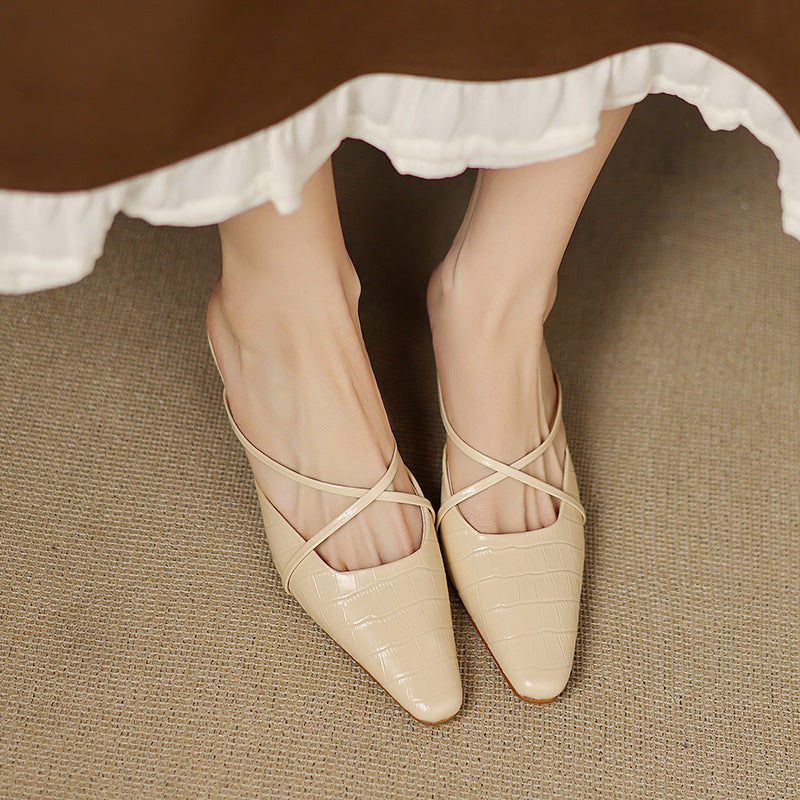 Mire Genuine Leather Mules