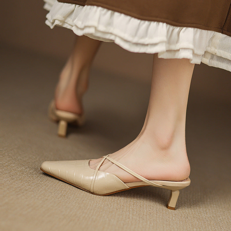 Mire Genuine Leather Mules