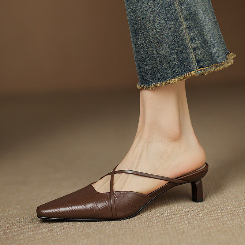 Mire Genuine Leather Mules