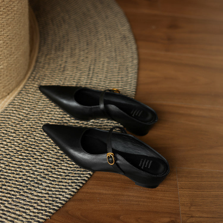 Neok Genuine Leather Mules