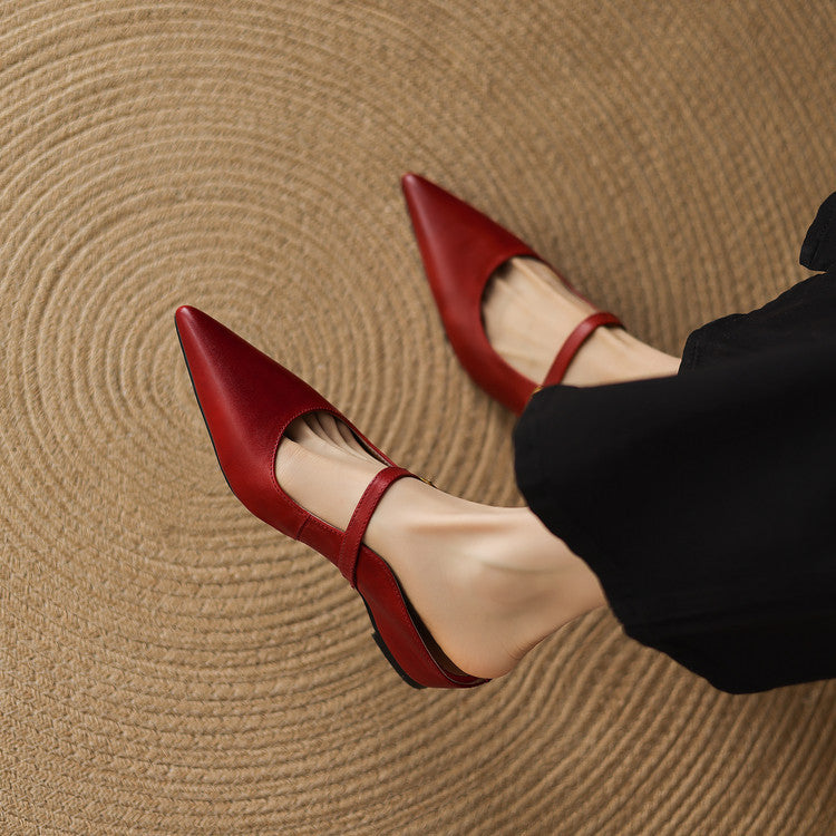 Neok Genuine Leather Mules