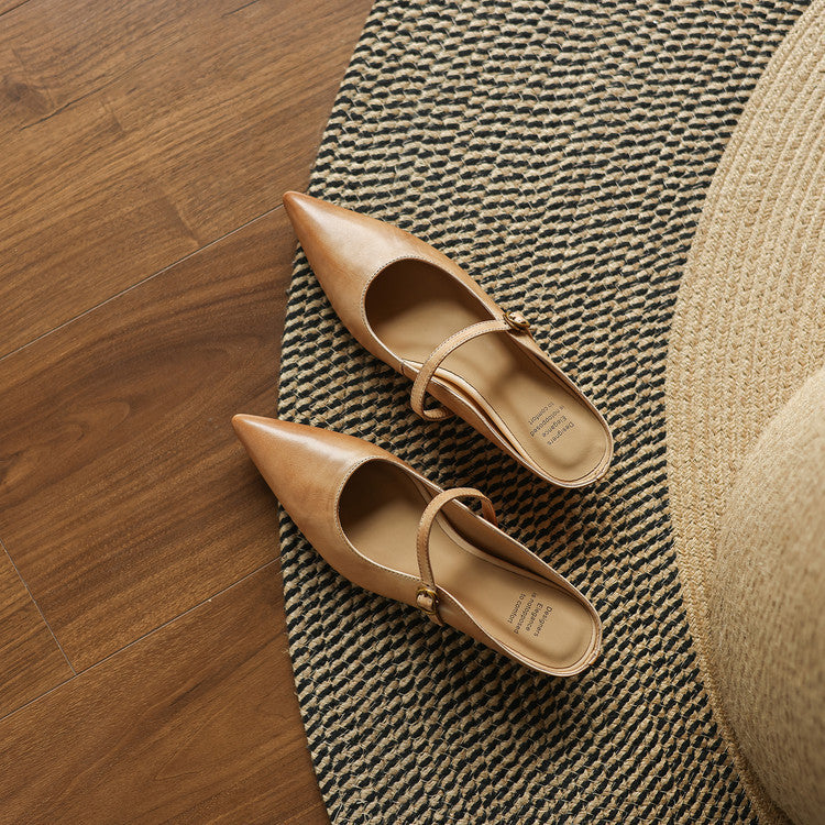 Neok Genuine Leather Mules