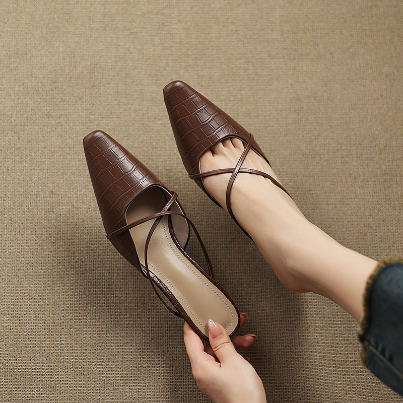 Mire Genuine Leather Mules