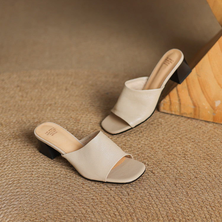 Avena Genuine Leather Mules
