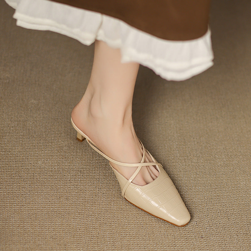 Mire Genuine Leather Mules