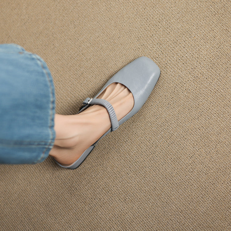 Novie Genuine Leather Mary Jane Mules