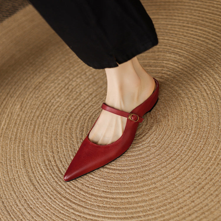 Neok Genuine Leather Mules