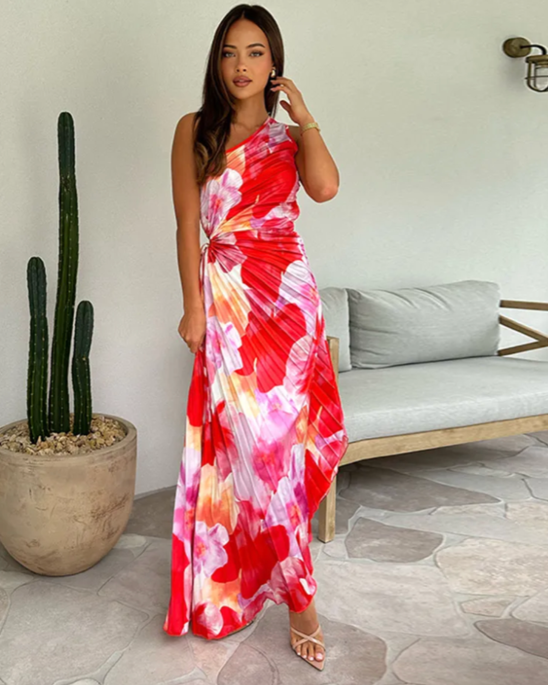 Hayes & Tate™  | Vibrant Tropical Evening Dress