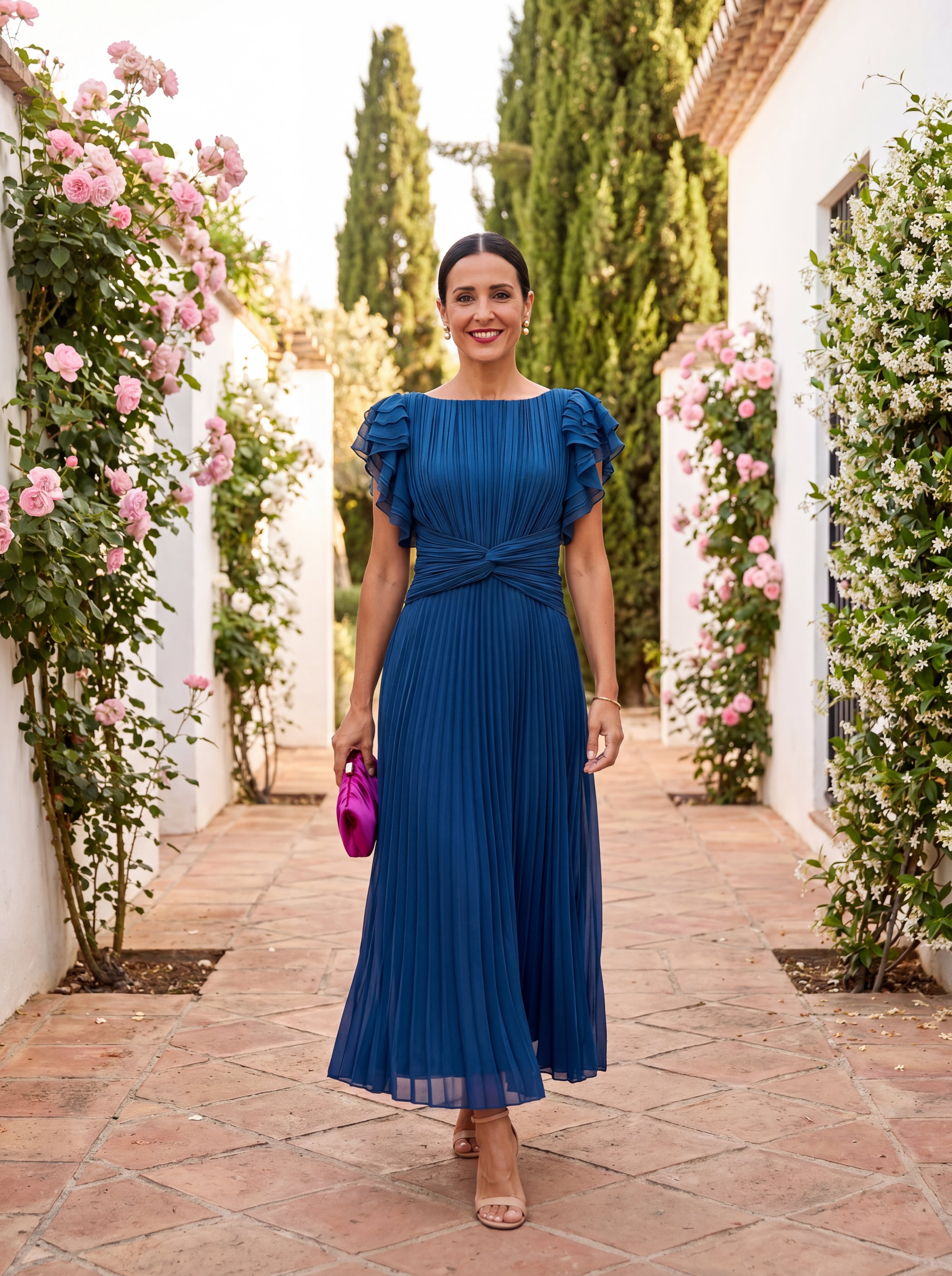 ELVENA™ | Tie-Front Midi Dress