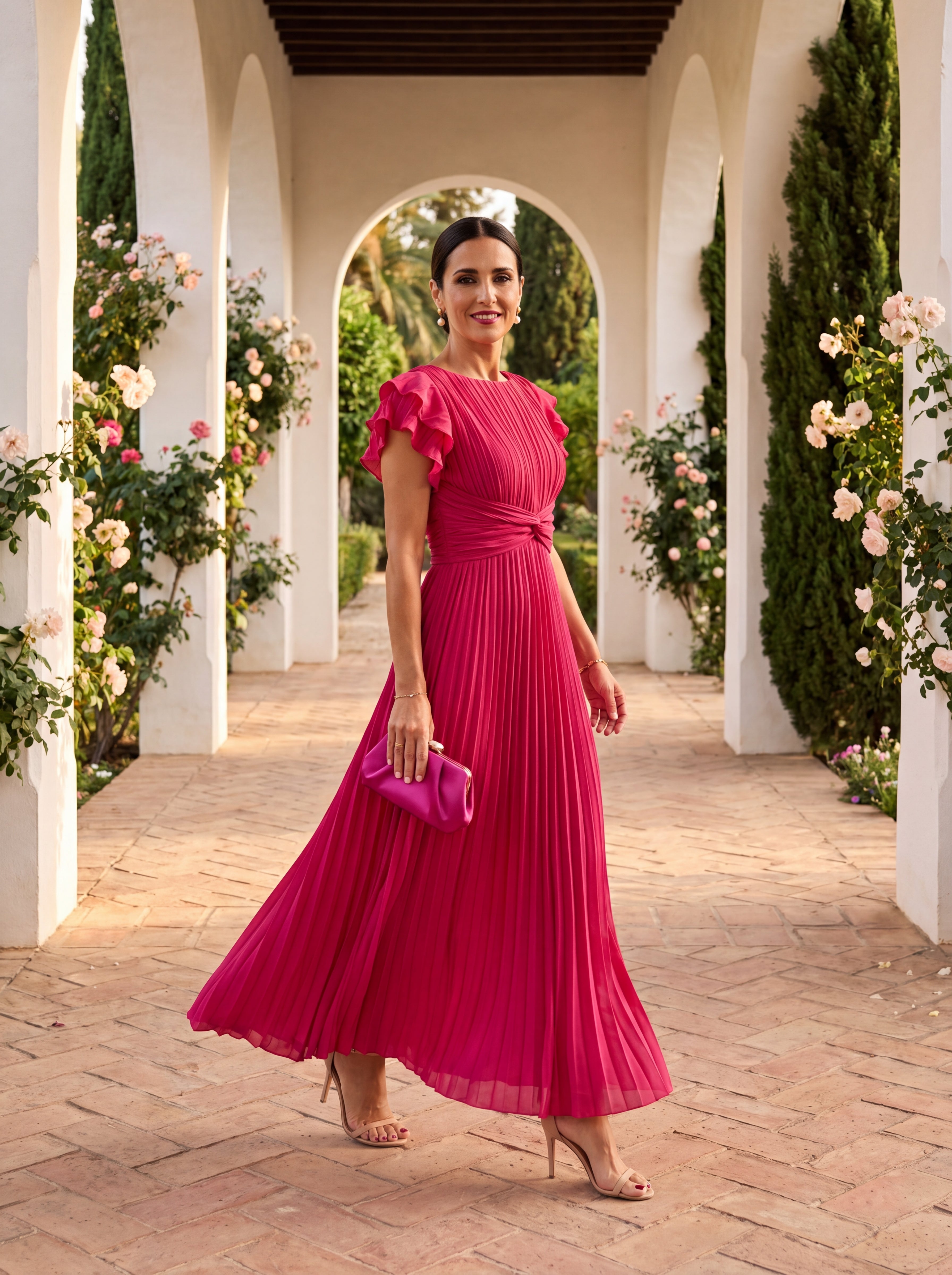 ELVENA™ | Tie-Front Midi Dress