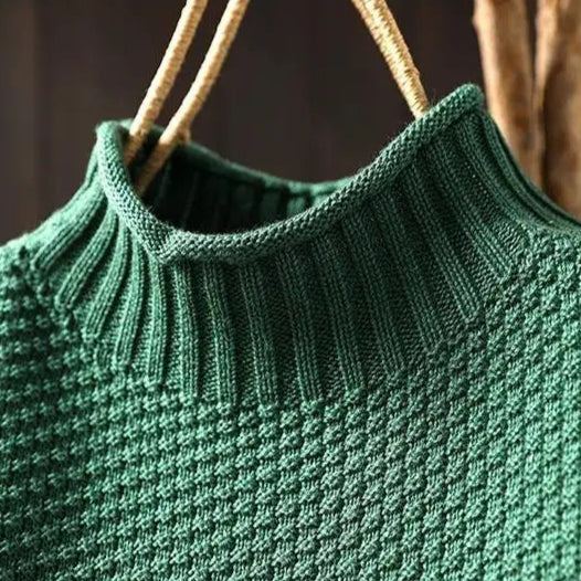 Ruth | Relaxed Mock Neck Knit Sweater