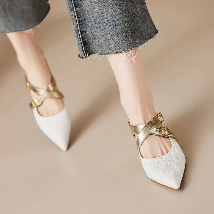 Zelle Genuine Leather Mules