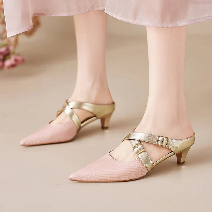 Zelle Genuine Leather Mules