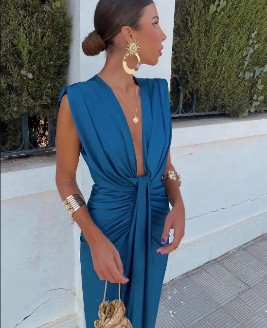 Hayes & Tate™  | Elegant Pleated Dress
