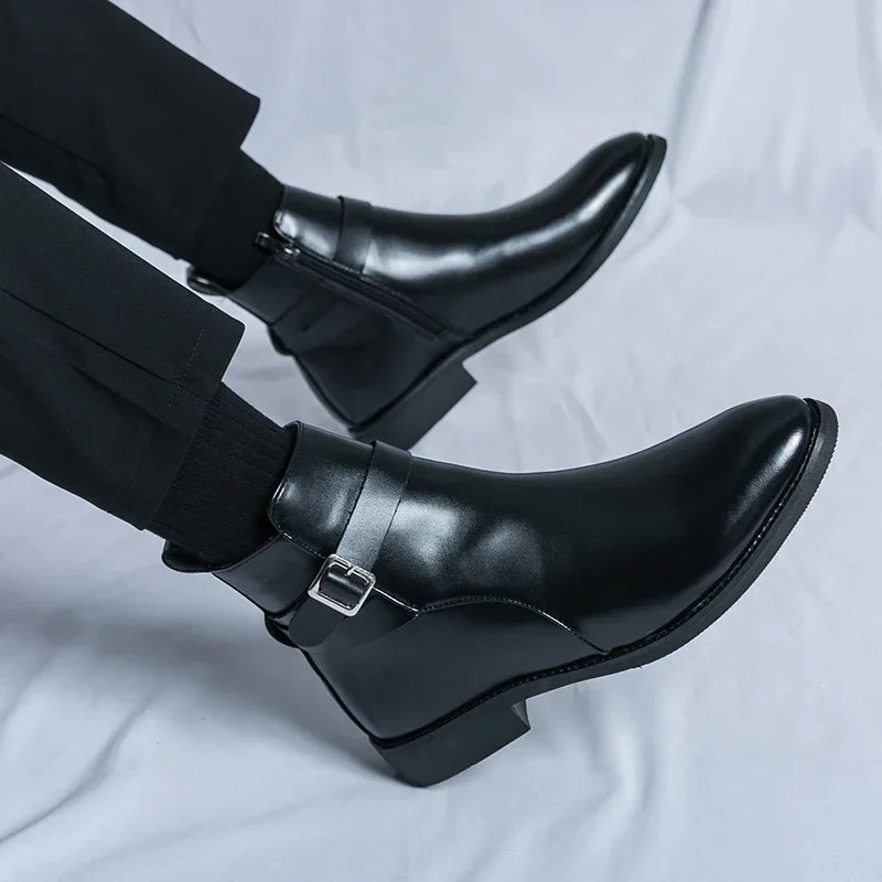 Sergio Authentic Leather Chelsea Boots