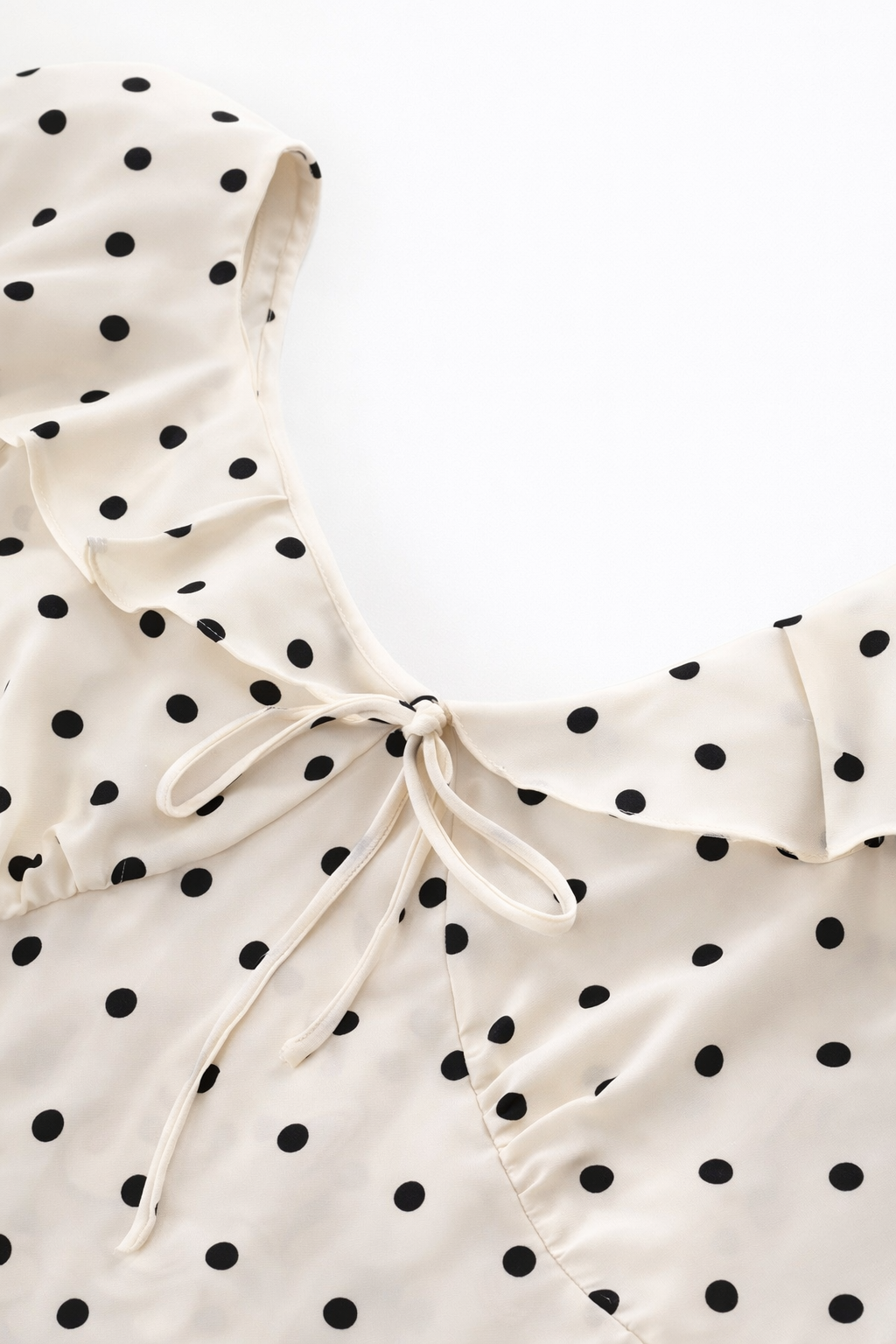 ELVENA™ | Polka Dot Ruffle Midi Dress
