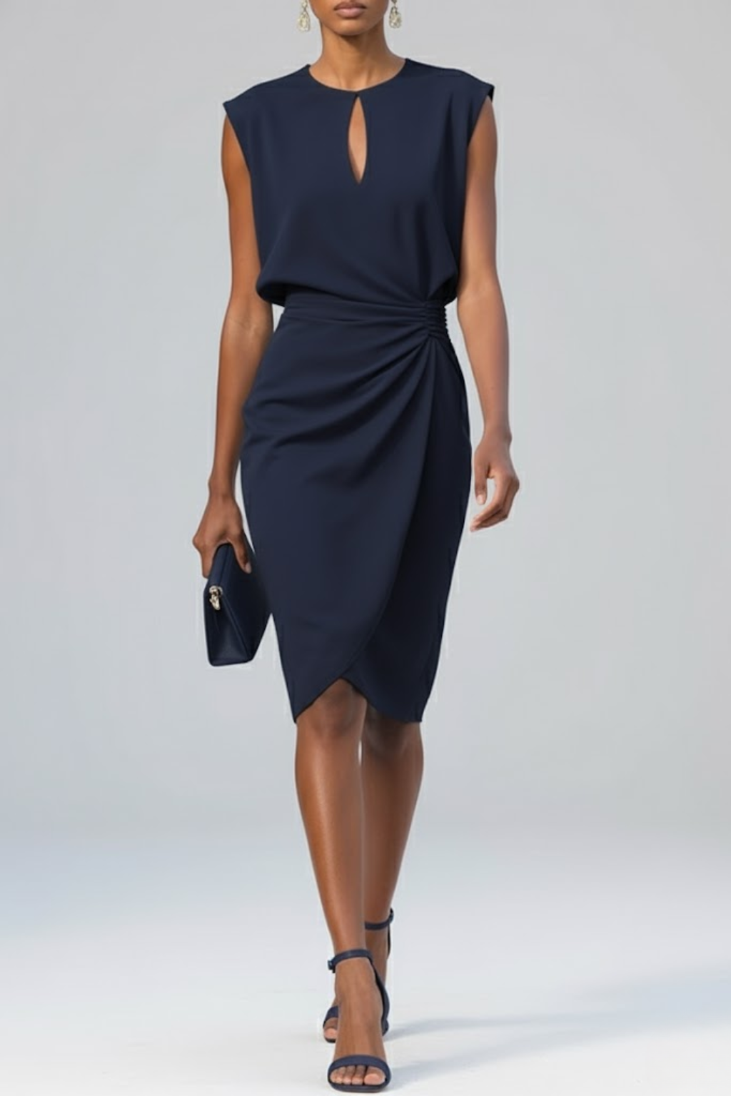 ELVENA™ | Draped Midi Dress