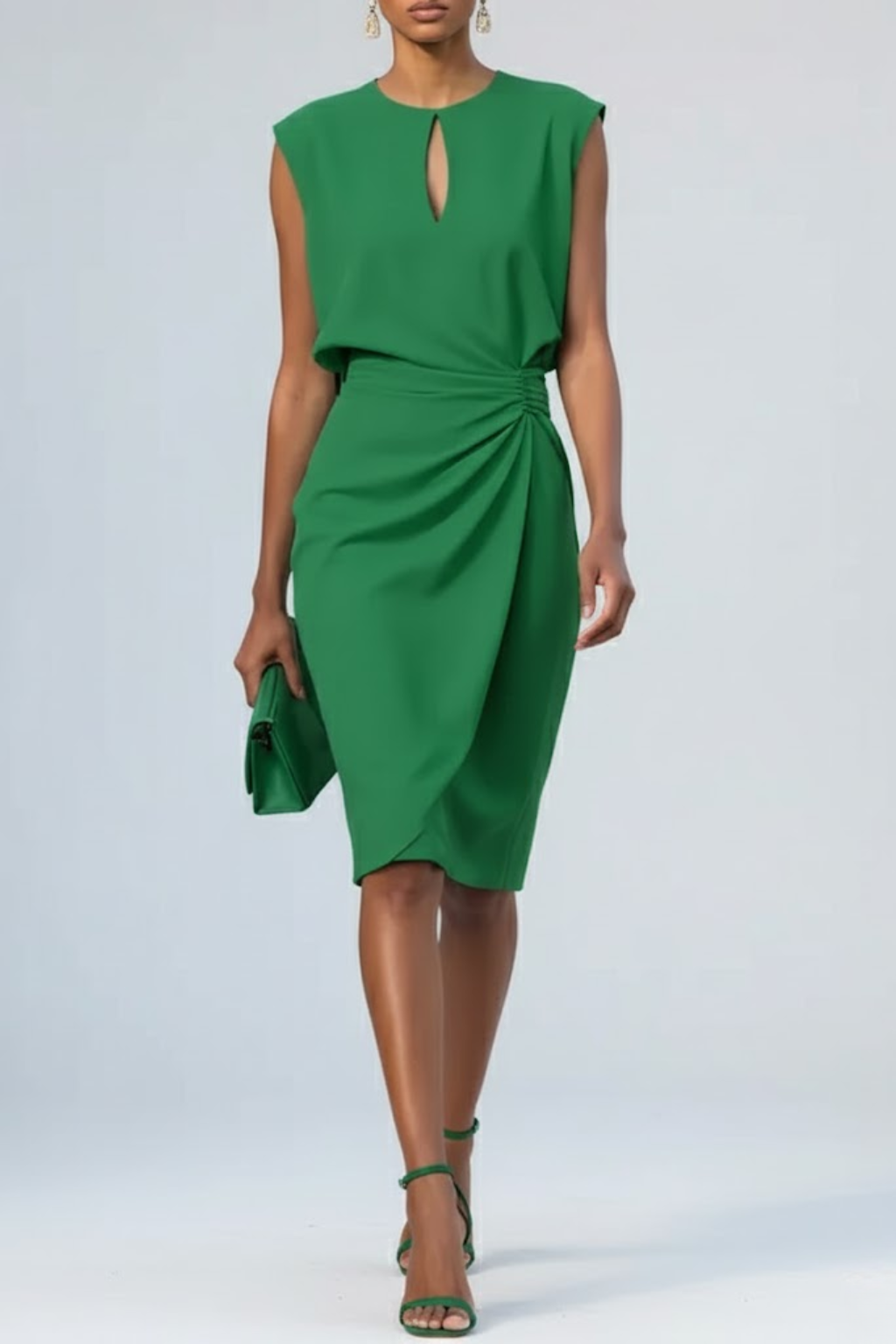 ELVENA™ | Draped Midi Dress