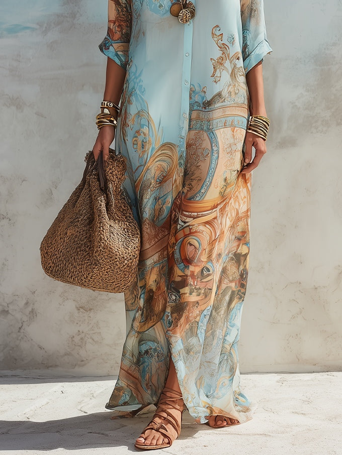 Isadora | Mediterranean Resort Maxi Dress