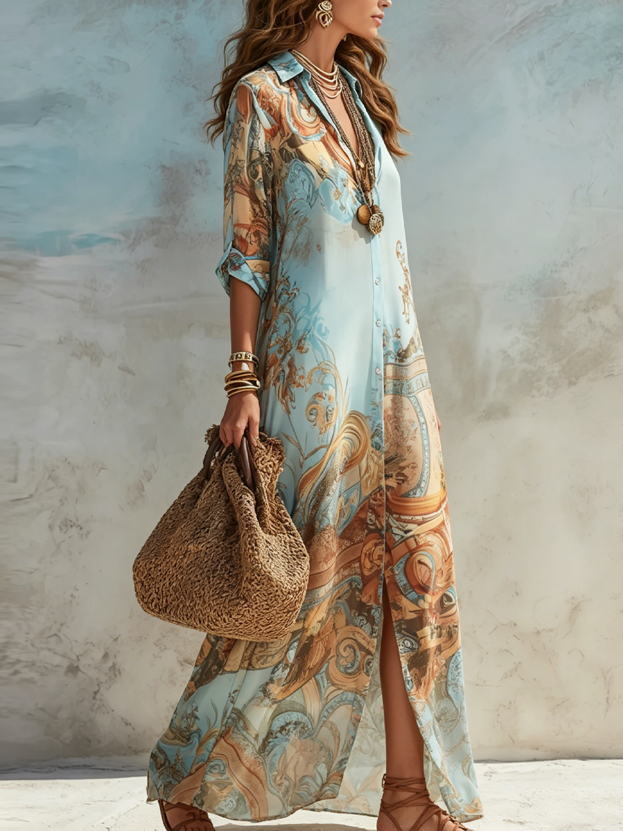 Isadora | Mediterranean Resort Maxi Dress