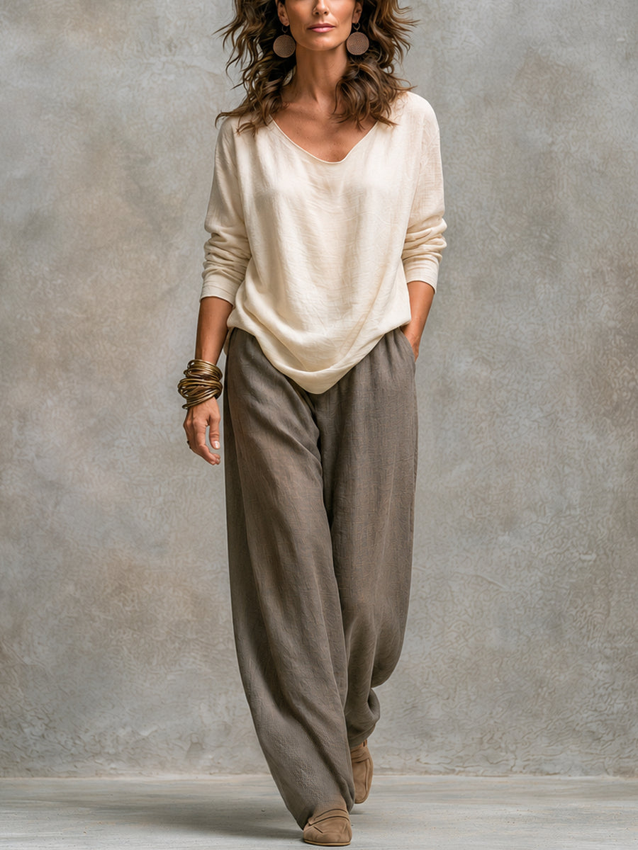 Simone | Layered Three-Piece Wide-Leg Set