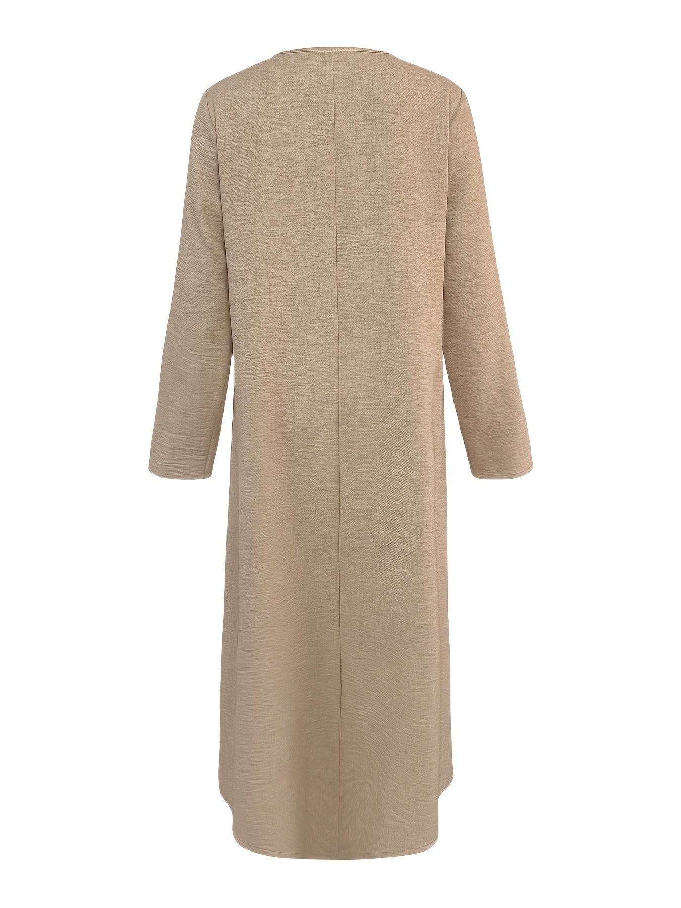 Alana | V-Neck Long Sleeve Solid Color Casual Loose Dress