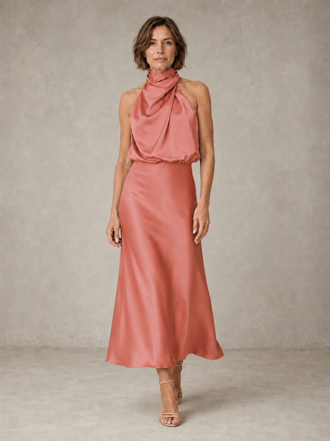 Harper | Halter Satin Evening