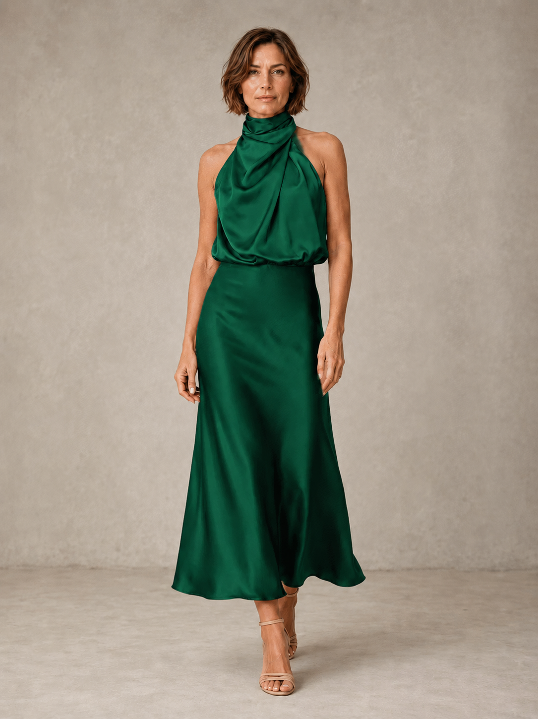 Harper | Halter Satin Evening
