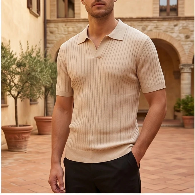 Lennox Ribbed Knit Polo