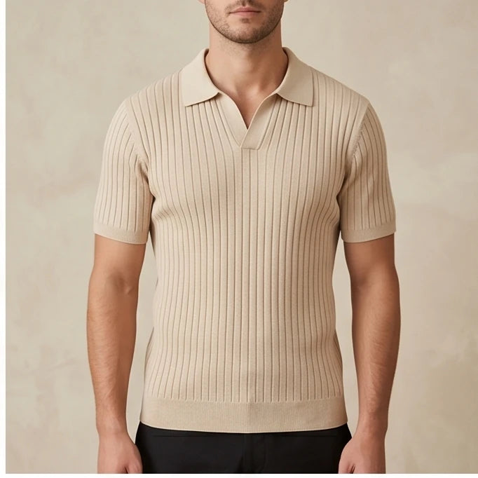 Lennox Ribbed Knit Polo