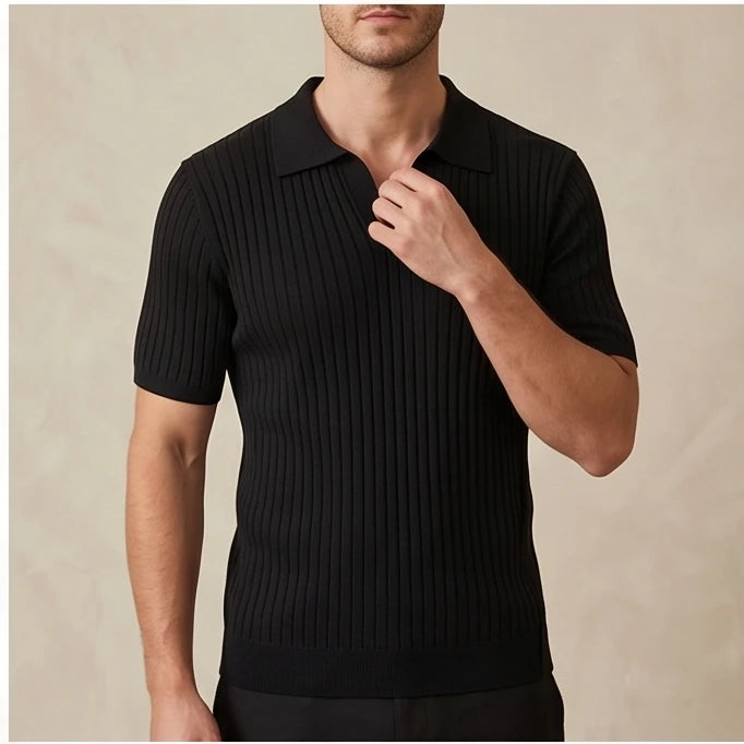 Lennox Ribbed Knit Polo
