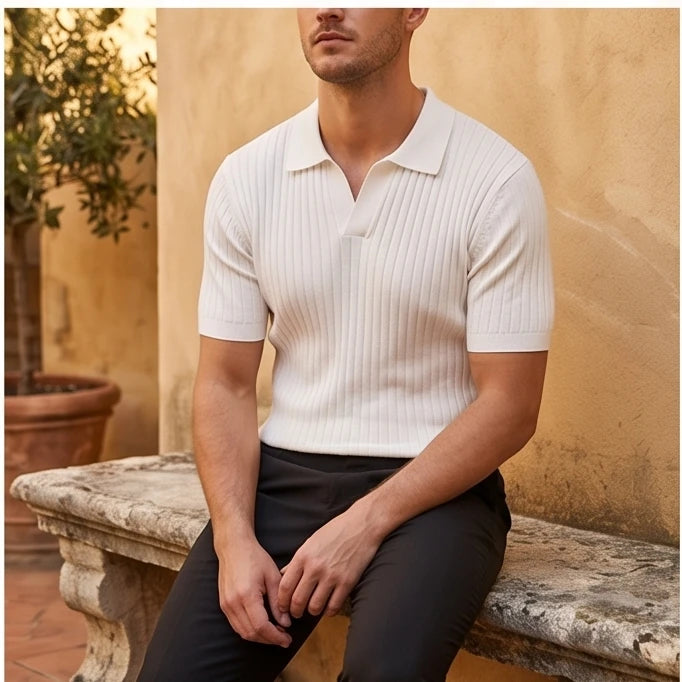 Lennox Ribbed Knit Polo