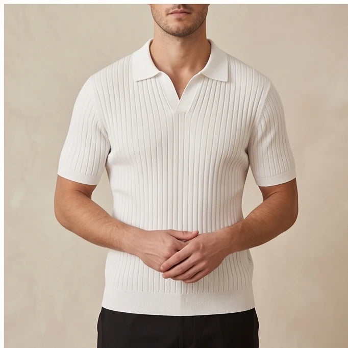 Lennox Ribbed Knit Polo
