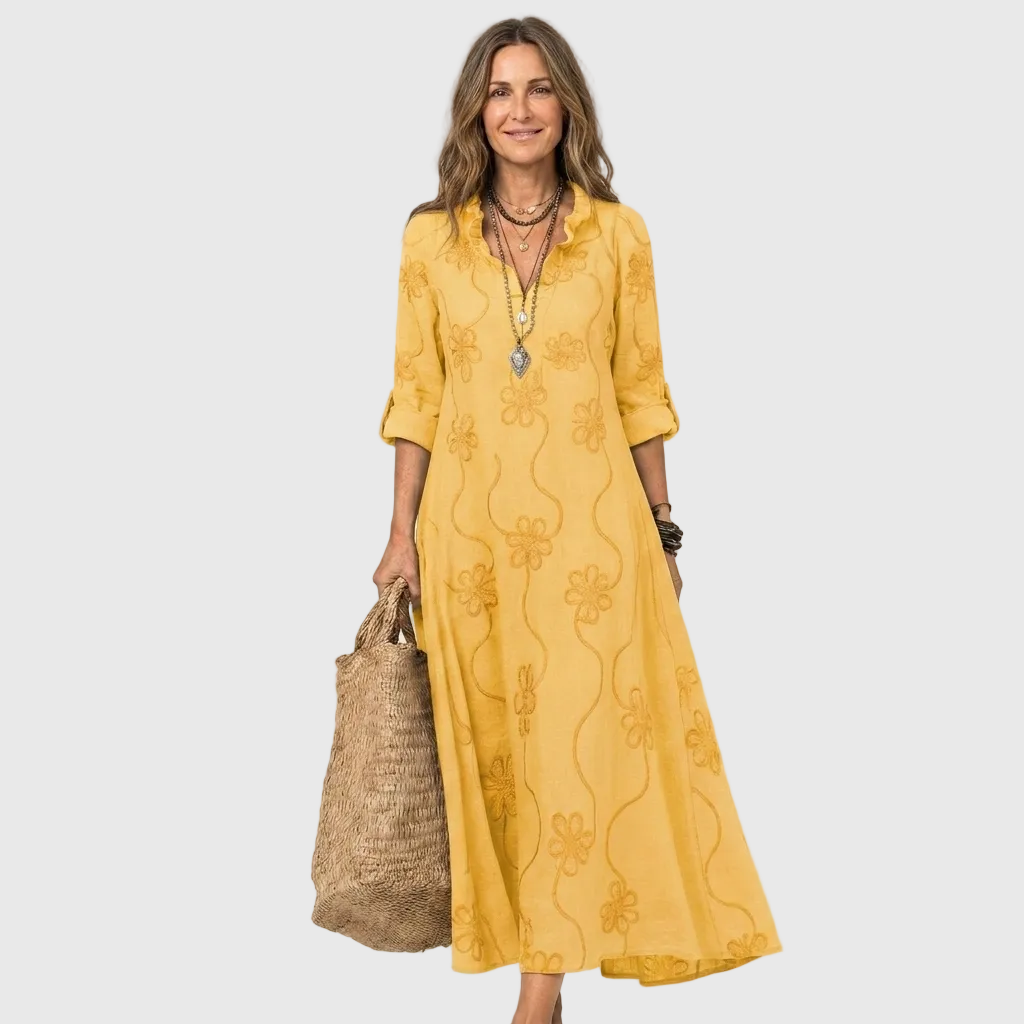 ELVENA™ | Relaxed Shirt Midi Dress