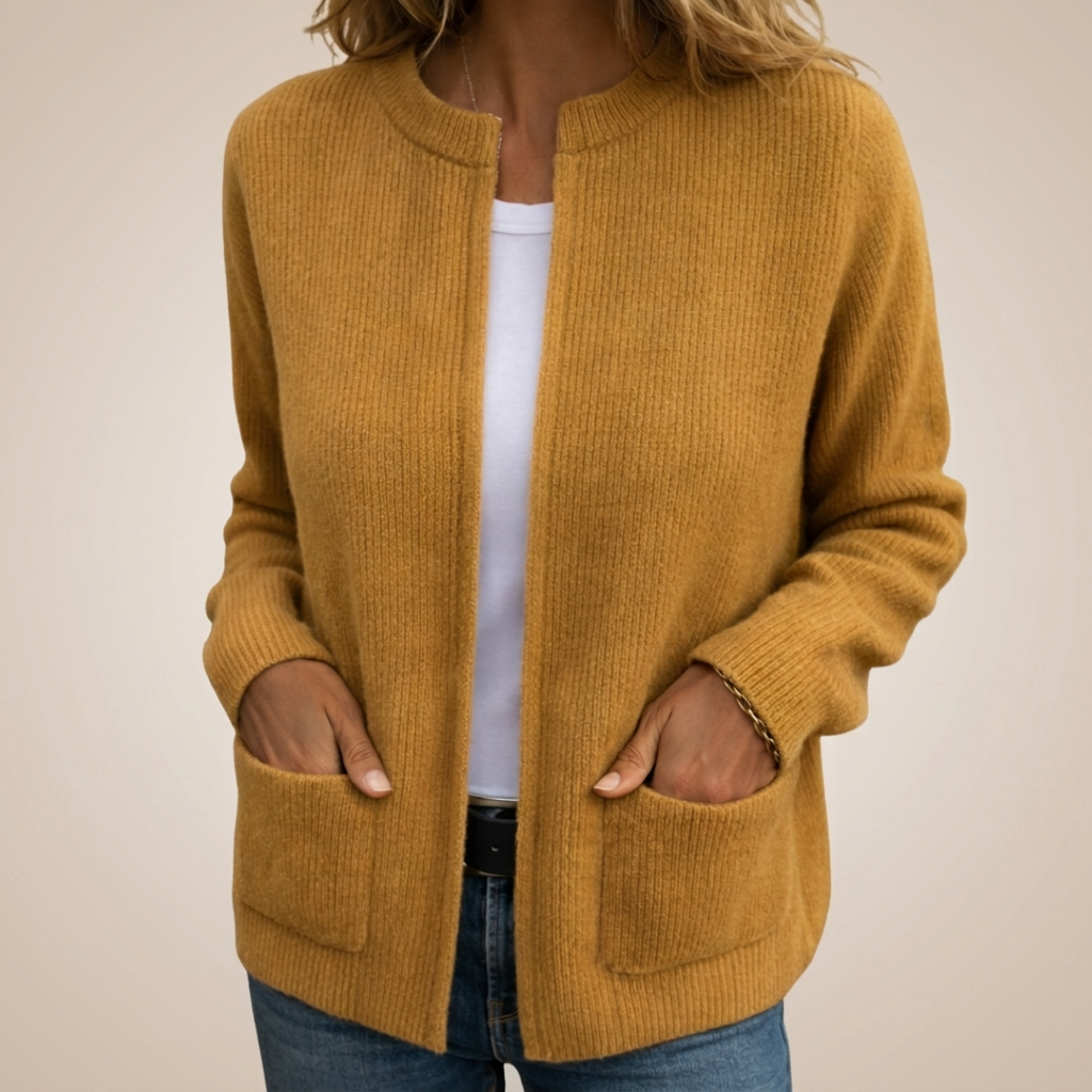 Diane | Soft Zip-Front Knit Cardigan